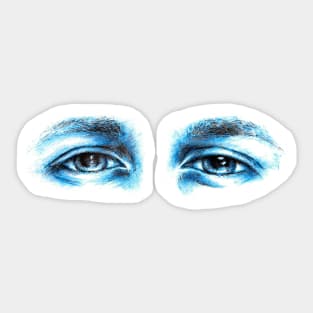 blue eyes Sticker